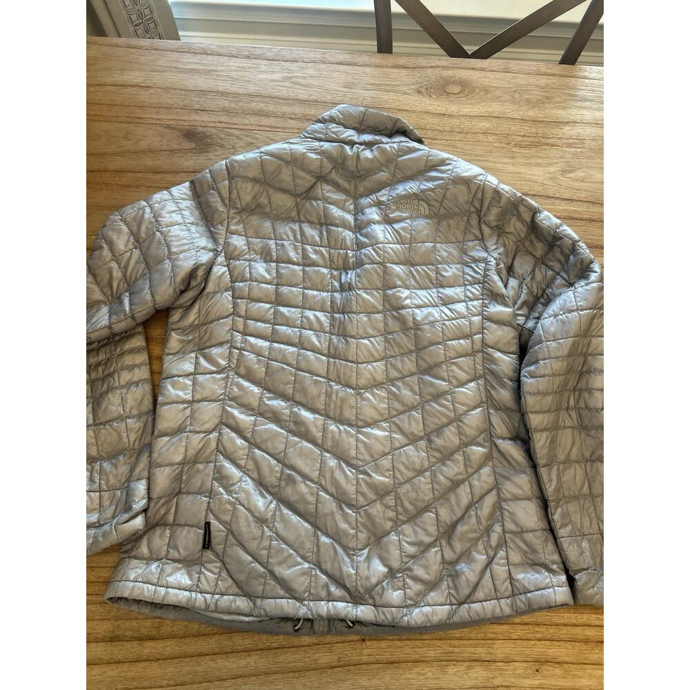 The North Face Thermoball Primaloft Light Puffer Jacket Womens Silver Large - Picture 11 of 16